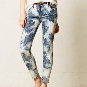 Mother Looker Dog Gone It Ankle Fray Size 28 Skinny Fit Acid Wash Tie Dye USA‎
